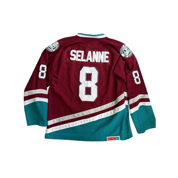 Men’s CCM VINTAGE Teemu Selanne  AUTHENTIC Jersey Anaheim Mighty Ducks SZ 50 - Picture 2 of 5